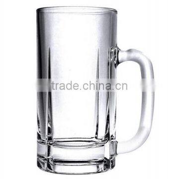 transparent glass beer mug stein