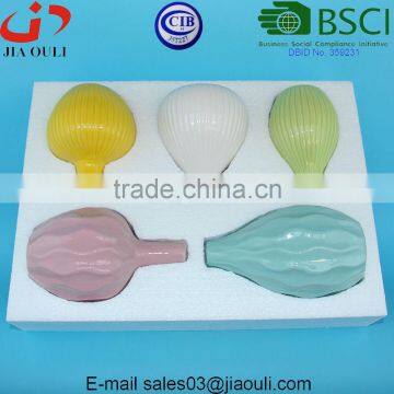 Nice decorative Small Glazed Ceramic vases set of 5 pcs for gifts