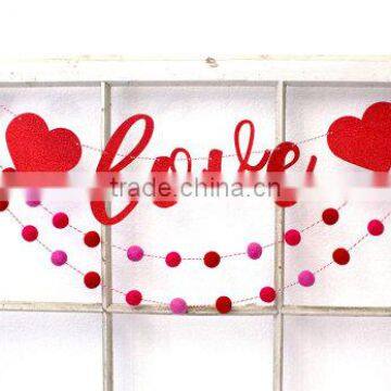 Diameter 2cm Decorations Ball 100% Wool Felt Ball Garland in Stock photo-5