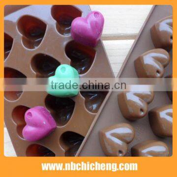 Hot Selling 15 Cavity Heart Shape Silicone Chocalate Molds, Silicone Heart Molds, Heart Shaped Ice Cube Tray photo-4