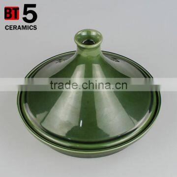 10" Dinnerware Ceramic Tagine Pot in Color Green photo-2