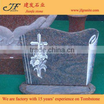 Types Of Small Carved Granite Tombstone With Flower Carving photo-3