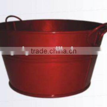 HOT-SALE cheap big red metal flower pot