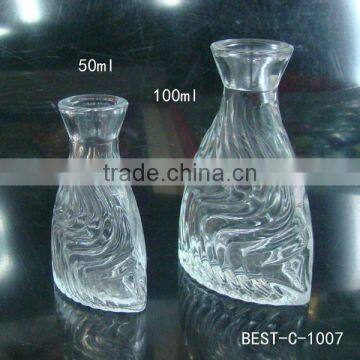 50ml 100ml clear empty reed diffuser glass bottle christal hot selling good quality wholesale free sample cosmetic packaging