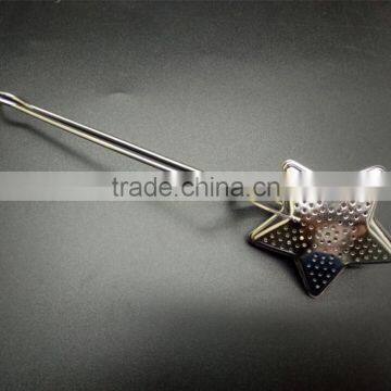 100% food grade star shape tea strainer 304 stainless steel