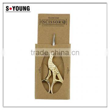 61032 Antique Embroidery Crane Shape Craft Thread Household Scissors photo-3