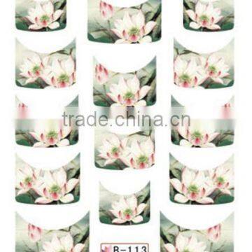 French Half Watermark Fiower Painting Nails Stick ,DIY Fashion Nail Art photo-2