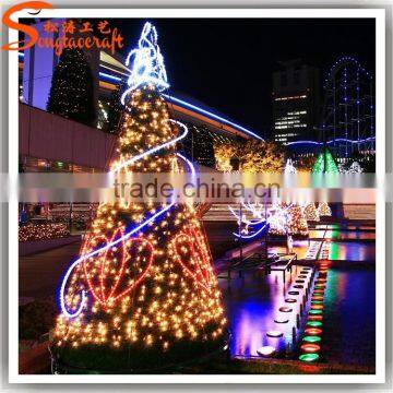 Chinese Factory Hot Sale Giant Artificial Led Christmas Tree Ornament Decoration Colorful Lighting Tree Outdoor photo-3