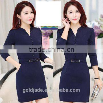 2016 Customized Manufactorying Fashionable Custom Fit Middle-aged Ladies Dress photo-3