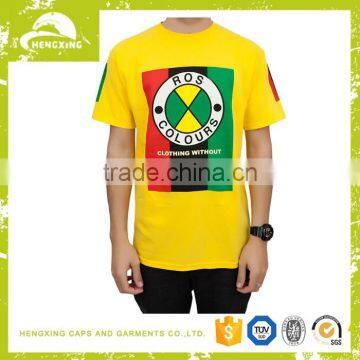 Mens 100% cotton washed & printed customized hip hop t-shirt