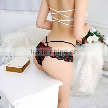 Stock Underwear Women Sey Lace Briefs Thongs Bragas Low Waist Women Panties Fashion Bandage Hollow Out Lace Sey Women Underwear photo-4