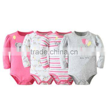 Mom and Bab Summer Short Sleeves Baby Rompers,100% Cotton Cute Embroider Long Sleeve Bodysuit, Baby Clothes photo-3