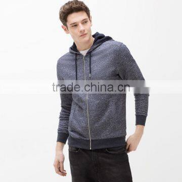 Plain trendy men's zip up hoodies wholesale