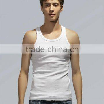 China Factory Cheapest Custom Made Blank White Wholesale Men Tank Tops photo-2