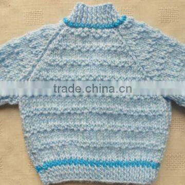 Baby Boy Newborn Sweater Hand Knit Cardigan photo-2