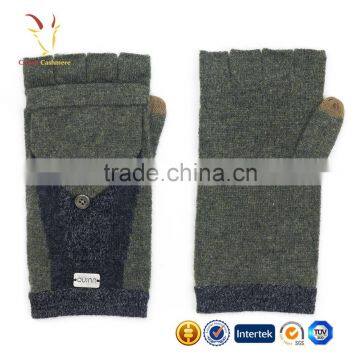 Stock Sale Cashmere Fingerless Knit Mittens Gloves