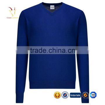 Latest Design Men Blue Cashmere Sweater Pullover Wool Sweater For Men