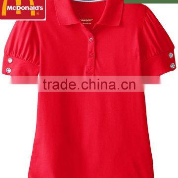 New Design T-shirt Woman TC Polo t Shirt China Factory photo-4