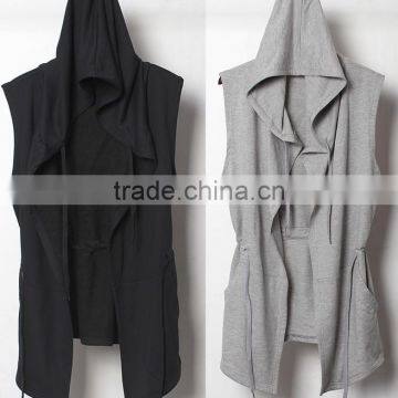 2016 Fashion Custom Full Face Zip Long Knee Length Hoodie photo-4