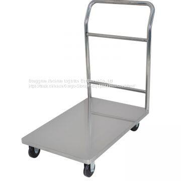 Industrial Steel Flatbed Cart Flatbed Transportation Trolley Metal