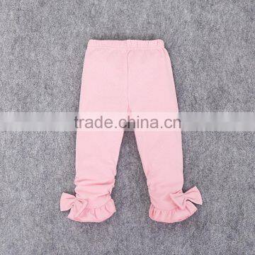 Wholesale Design Baby Girls Pant, Hot Cheap Lastest Girls 3/4 Ruffle Pants photo-4
