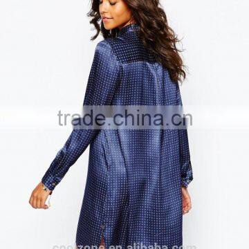 Relaxed Fit Point Collar Point Collar Print Pajama Fashion Lady Pajama photo-3