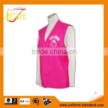 China manufactory high quality vivid color unisex tailored front open vest