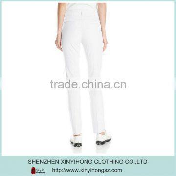 Wholesale Top Quality 100% Polyester Women's White Color Golf Pants /golf Trousers photo-2