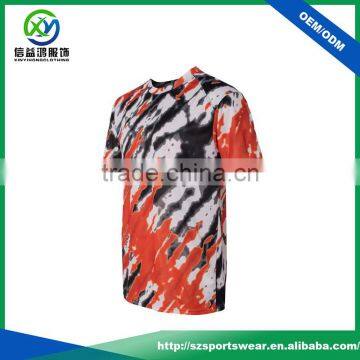OEM Graffiti Printing Plus Size Sport Polyester Sublimation Men t Shirt photo-2