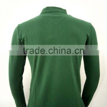 Men's 96%combed Cotton 4%spandex Polo Shirt With Stand Collar