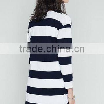 Women's Machine Knitted Patterns Aztec Long Tunic Cotton Cardigan Sweater for Wholesale photo-3