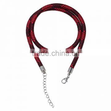 Custom Stripe Rayon Bracelets,Black & Red Rayon Bracelets photo-3