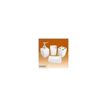New Design 4pcs White Ceramic Bathroom Set photo-2