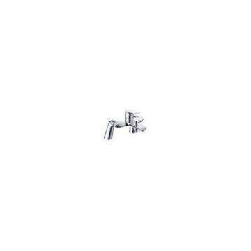 Single Handle Chromed Bathtub Shower Faucet with Two Brass Legs for Bathroom