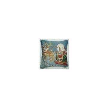 tapestry christmas cushion, jacquard cushion, throw pillow