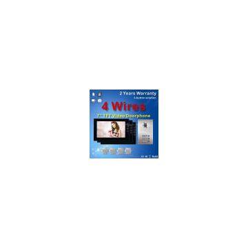 Multi-buttons Video Door Phone 4-wire intercom system touch key 7 inch Video Doorbell video recording