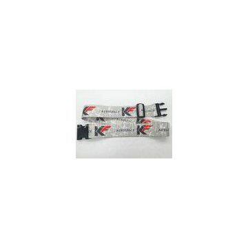 Durable promotional polyester plastic buckle luggage strap with sublimation printing