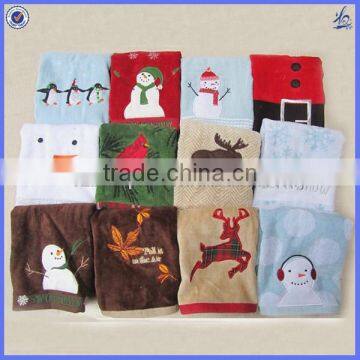 cotton towel fabric embroidered animal patches/christmas 2014 new hot items gifts