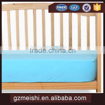 China suppliers 100% cotton fabric elastic fitted sheet for baby