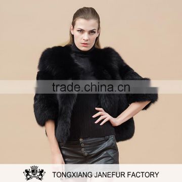 Factory furry fashion winter coat girl fur vest arctic fox fur