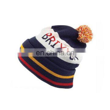 Pom Custom Embroidery Beanie