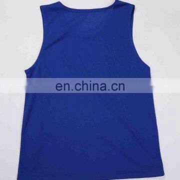 Mesh Vest Blue Sleeveless Printing Tank Top photo-2