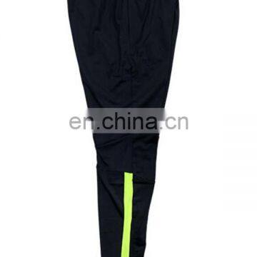 black club soccer sports pants with elastic ribbon wholesale