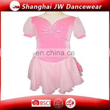 New Style Pink Cheap Primary Custom Ice Skating Dance Dresses