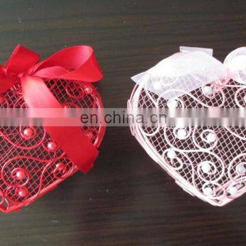 Heart shape mesh craft mesh box wire candy box wire gift box