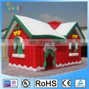 2017 New finished Merry Christmas inflatable christmas house with factory lower price