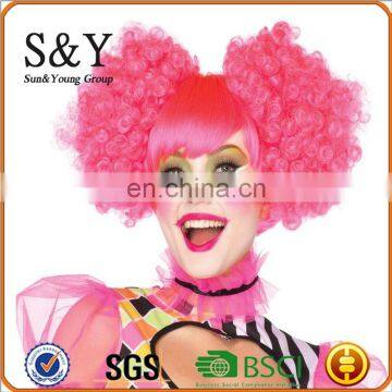 Pink Lady Carnival Cheap Party Wig With Dauble Ponytail Sythetic Wig