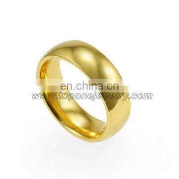 wholesale cheap simple stainless steel gold plated rings