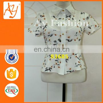 Latest short fancy chiffon tops designs for women