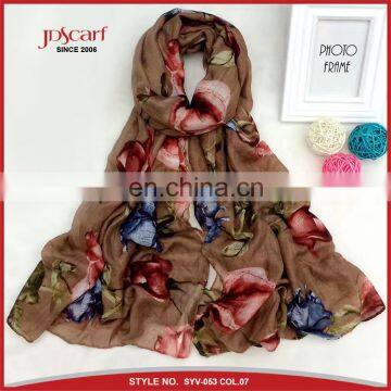 Alibaba suppier fashion viscose cotton printing scarf hijib